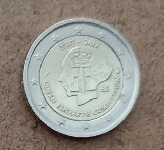 Moneda 2€ Belgica 2012 Concurso Reina Isabel