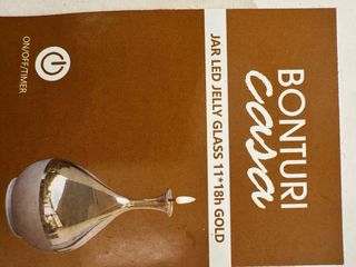 Nuova Lampada in vetro color oro trasparente