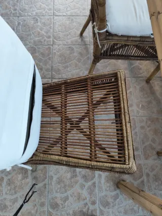 Mesa 140x90 y 6 Sillas Bambú