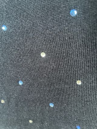 Jersey Zara Azul con Detalles Brillantes