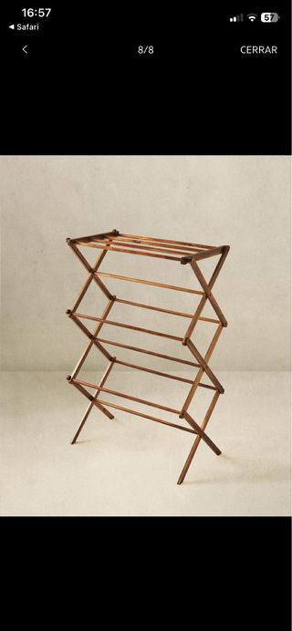 Tendedero de madera plegable