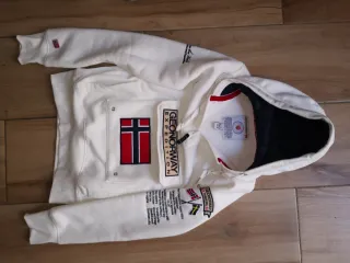 Sudadera Geographical Norway Blanca