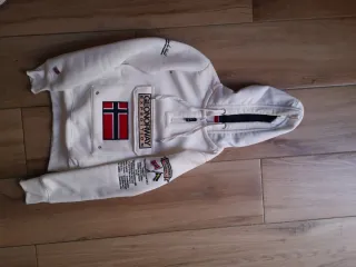 Sudadera Geographical Norway Blanca