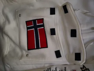 Sudadera Geographical Norway Blanca