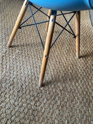 Juego de 2 sillas de comedor azules