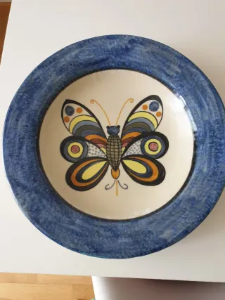 Lote 2 piatti in ceramica Vintage Mariposa Azul