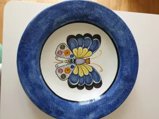 Lote 2 piatti in ceramica Vintage Mariposa Azul