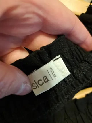 Camiseta negra manga corta talla S-M