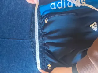 Pantalón Adidas Negro y Azul con Cremallera
