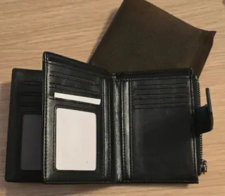 2 Carteras Piel Marrón y Negra