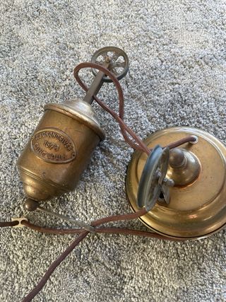 Lámpara latón vintage S.S. Grand River 1873