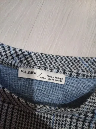 Conjunto Pull&Bear cuadros gris Talla S