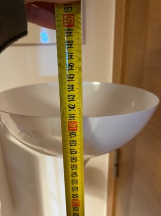 Lámpara de pie blanca moderna, doble luz