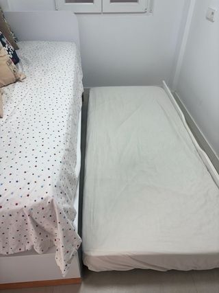 Cama nido  de 90 blanca como nueva