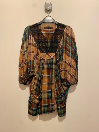 Blusa Zara de cuadros
