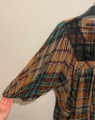 Blusa Zara de cuadros