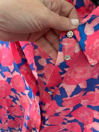 Camisa Cras Talla 40 Estampado Floral Botones joya