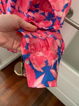 Camisa Cras Talla 40 Estampado Floral Botones joya