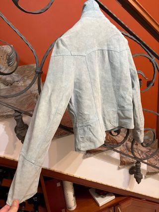 Giacca donna vera pelle scamosciata vintage