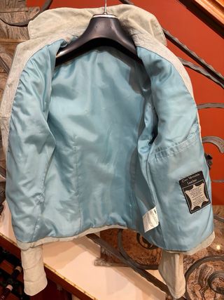 Giacca donna vera pelle scamosciata vintage