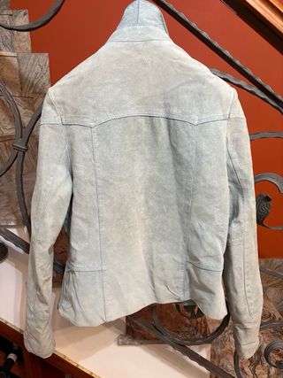 Giacca donna vera pelle scamosciata vintage