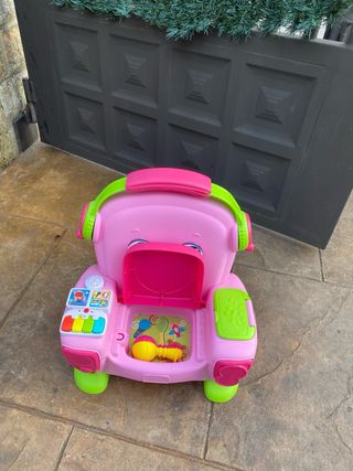 Asiento musical infantil rosa