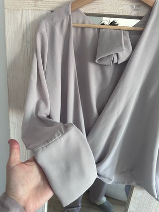 Camisa cruzada Bimani13 gris talla única