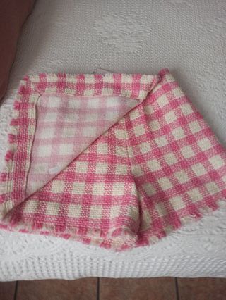 Falda cuadros rosa y blanco
