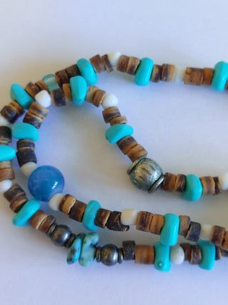 Collana Boho Vintage Turchese e Marrone