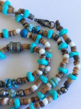 Collana Boho Vintage Turchese e Marrone