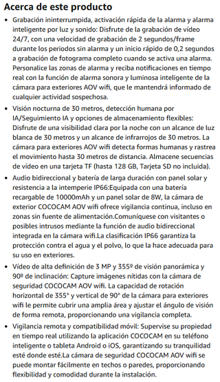 ¡-41%! | COCOCAM ZY-G6  Cámara Vigilancia Exterior