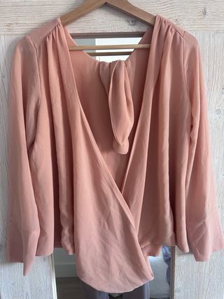 Camisa cruzada rosa Bimani13 Talla única