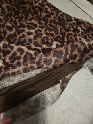 Vestido leopardo manga larga