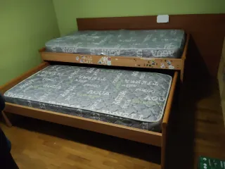 Cama nido con 2 colchones y cajones