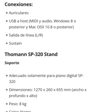 Piano Digitale Nero con Supporto e Cuffie