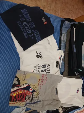 Lote 14 Camisetas Hombre Hollister, Quiksilver