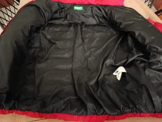 Anorak Benetton Rojo Talla 13-14 Años