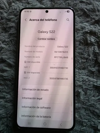 Samsung Galaxy S22 5G blanco
