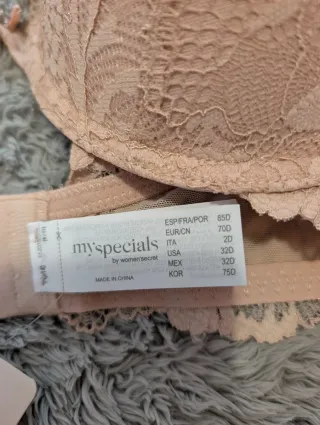 Sujetador encaje rosa