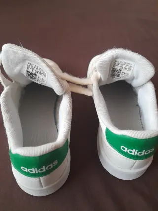 Zapatillas Adidas Blancas Velcro Niños,talla 33