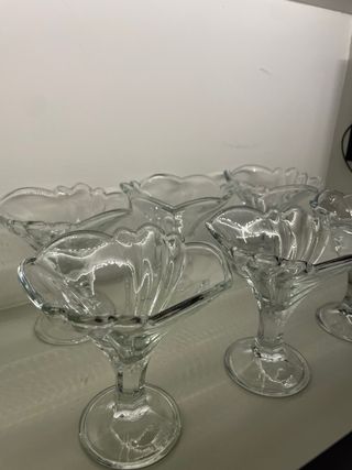 Set 6 coppe gelato in vetro