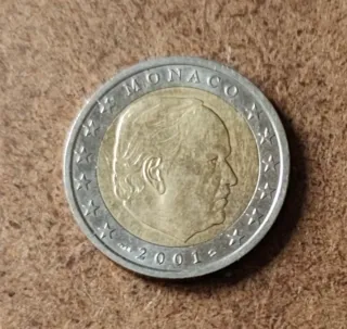 Moneda de 2€ Mónaco 2001