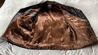 Chaquetón de piel marrón, talla M