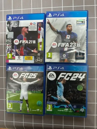 Lote 4 Juegos PS4: FIFA 21, 23, FC 24, FC 25