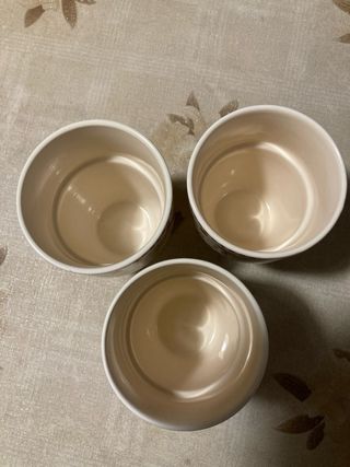 Set 3 Bicchieri Ceramica Fragole