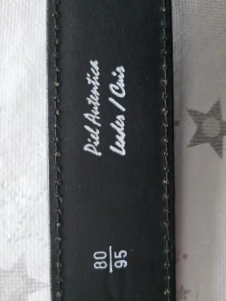 Cinturón El Ranchero Piel Negro Talla 80/95