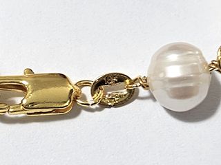 Collana gold filled 18kt calcedonio rubini perle