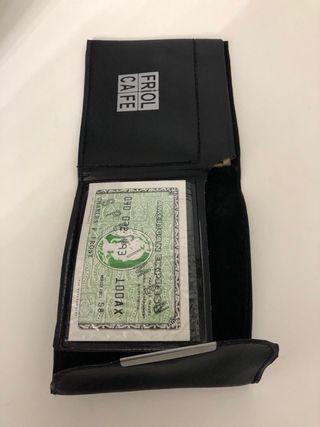 Monedero billetero negro
