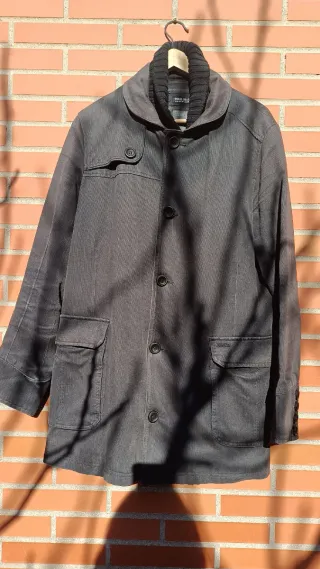 Abrigo hombre talla XL gris