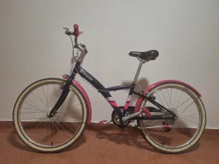 Bicicleta Btwin 24 niña azul y rosa